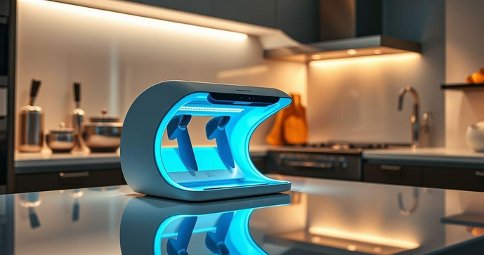 Esterilizador de Facas UV: Seguran&ccedil;a na Cozinha