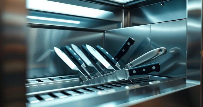Esterilizador de facas industriais eficaz