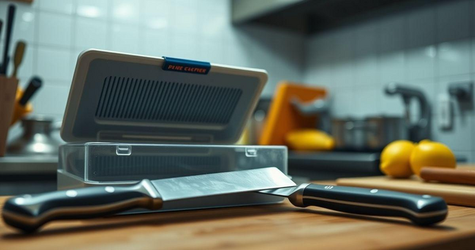 Esterilizador de facas e chairas aumenta a seguran&ccedil;a na cozinha