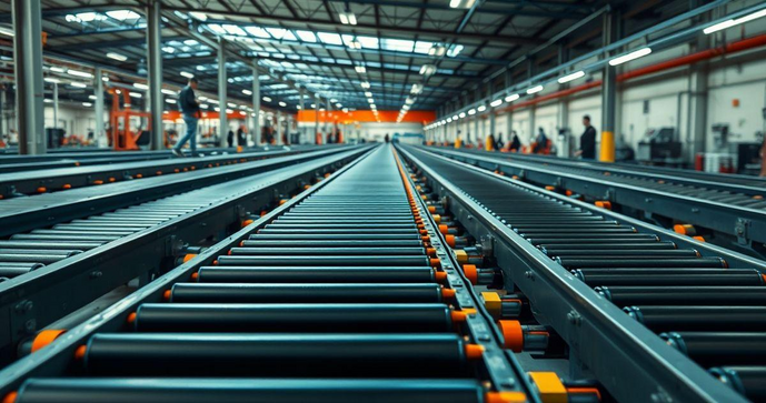 Transportador de roletes livres otimiza processos industriais