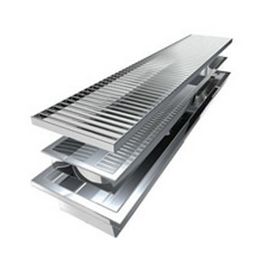 Canaleta com grelha em aço inox